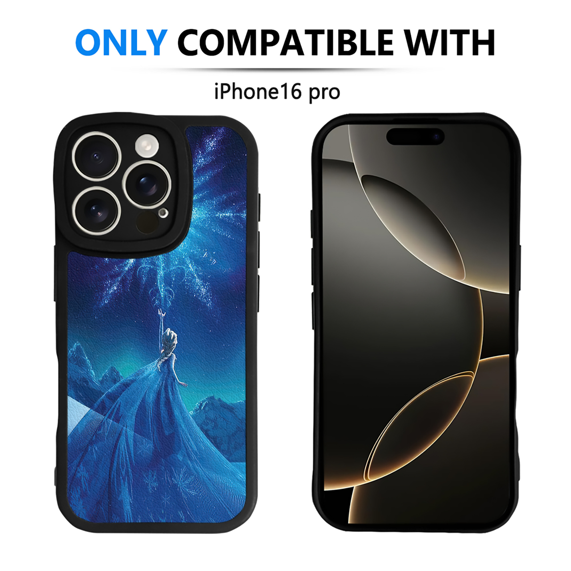 （画像用） アナと雪の女王 アンナ エルサ Frozen Anna Elsa 【iPhone 16シリーズ対応】シリコンスマホケース（レザー調） 材質：シリコン